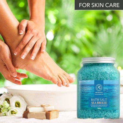 Bath Sea Salt 1300G - Sea Breeze Salt - Ocean Breeze - Natural Bath Sea Salts - Best for Good Sleep - Relaxing - Calming - Body Care - Beauty - Aromatherapy