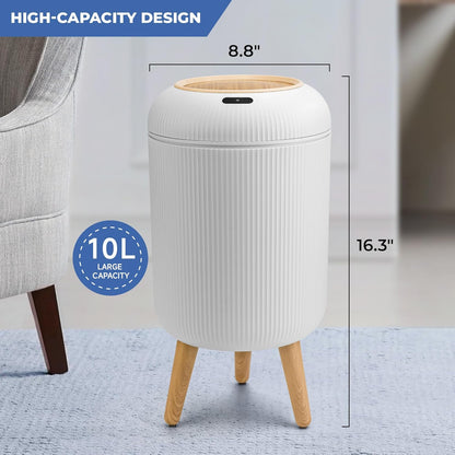 Smart Sensor Wastebasket - Convenient, Hygienic, and Easy to Use - Waterproof Plastic Trash Can for Kitchen, Bathroom, Bedroom, Living Room, Office, and Outdoor